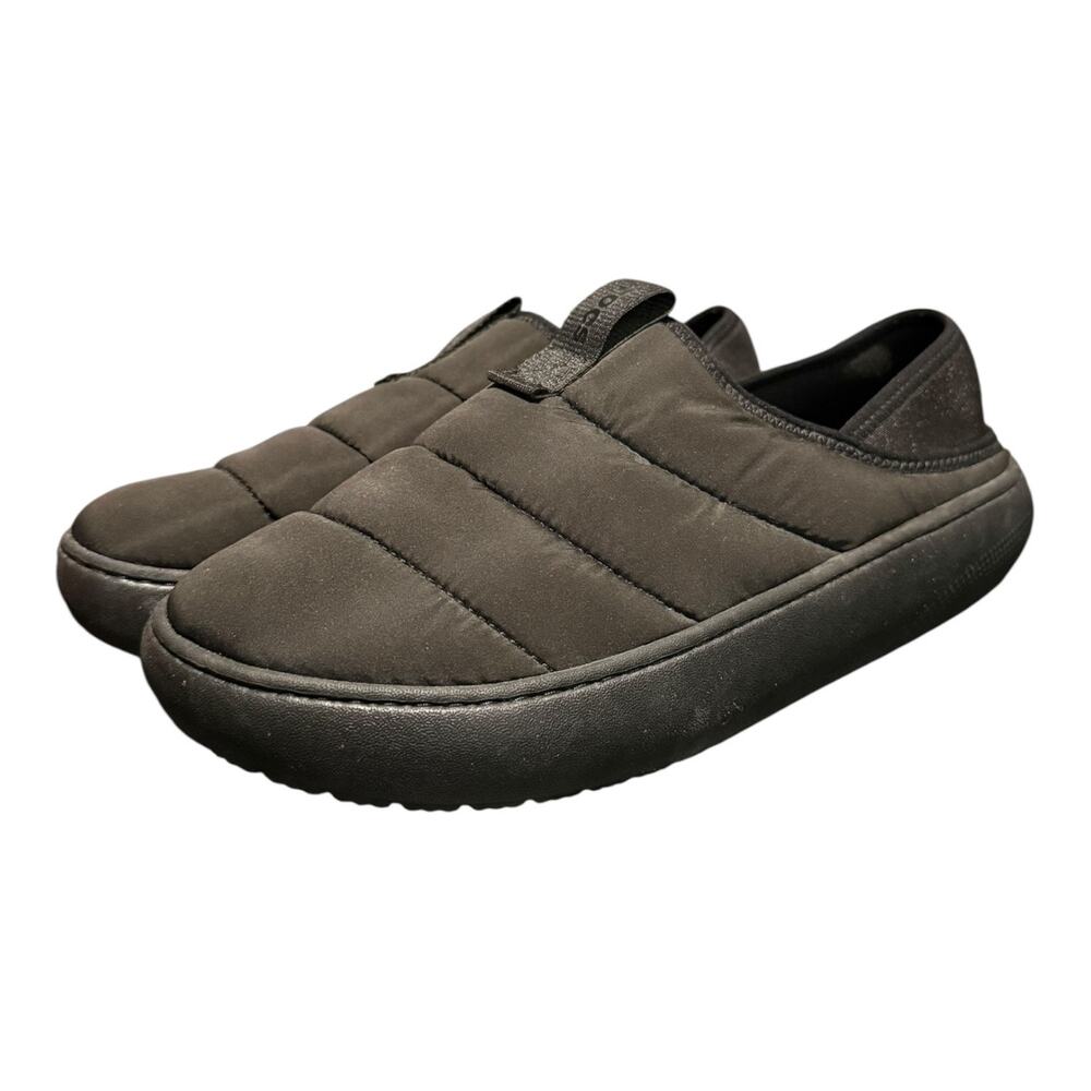 Crocs Classic Puff Mocs M 10 / W 12 Black Quilted Slip On Casual Comfort Shoes